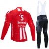 Set Fietsshirt Lange Mouw + Lange Koersbroek 2020 Team Sunweb N001